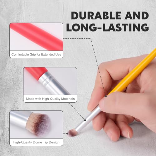 Yoseng Drybrush Set 6 Sizes, Fine Detail Art Paint Brushes - style: 6P Color