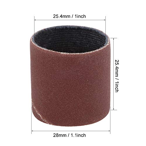 uxcell 1 Inch x 1 Inch Sanding Sleeves 600 Grits Sandpapers Band Drums 10 Pcs - size: 600 Grits