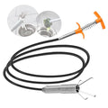 New Upgrade 35 inch Drain Snake Hair Drain Clog Remover Tool - Sink Drain Cleaner for Toilet Sewer Shower Kitchen Bathroom Tub Clogged Drains Opener Cleaning Tool, Flexible Grabber Claw Pick Up Tool