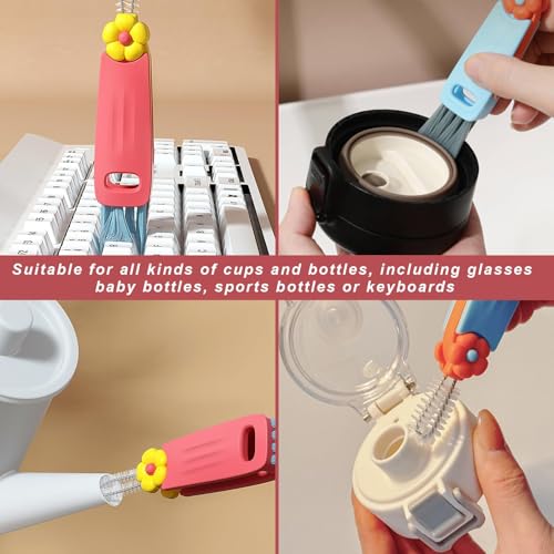 3-in-1 Rotatable Cup Lid Gap Cleaning Brush Set – 3 Pcs