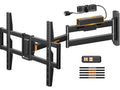 Perlegear Long Arm Full Motion TV Mount with Power Strip for 42–75 inch TVs - size: Fits 38-75'' TVs / Max 600x400mm