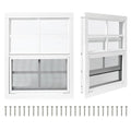 2 Pack Shed Windows, Chicken Coop Windows, 30" x 36" White - color: White, size: 30" x 36"