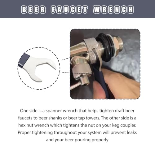 Ziyuan Beer Faucet Wrench Tool - Heavy Duty Hex Nut Tap Wrench - 1 Pack - color: 1 Pack