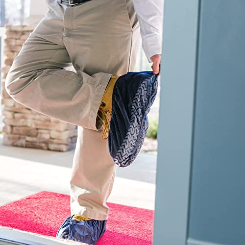 ShuBee Original Disposable, Extra-Large Boot and Shoe Covers, Thicker & Stronger, Durable Protection for Floors - 50 Pairs - color: Dark Blue