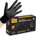 TitanFlex Disposable Nitrile Exam Gloves - 6-mil, Black, Heavy Duty, Latex Free, Food Safe for Cooking - size: X-Large