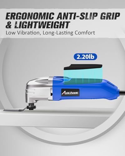 AVID POWER Oscillating Tool 3°Oscillation Angle 22,000 OPM Oscillating Saw - color: Blue