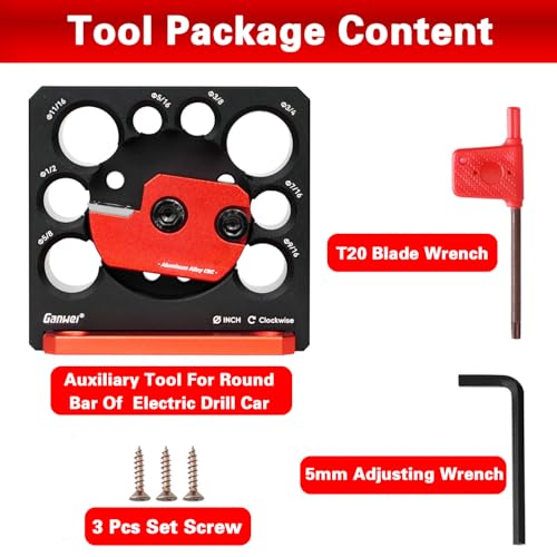 Adjustable Dowel Maker Jig Kit, Imperial 5/16 to 3/4 Inch Aluminum Alloy Dowel Rod Making Jig with 8 Holes, Drill Milling Auxiliary Tool for Making Round Wood Dowel Sticks