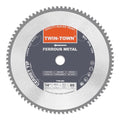 TWIN-TOWN 14-Inch 80 Teeth Metal Steel Cutting Saw Blade for Dry Cutting Mild Steel and Ferrous Metals, 1-Inch Arbor, Cermet Carbide Tipped Up to 5X Longer Life, Compatible with Circular and Chop Saws - size: 14" 80T medium steel
