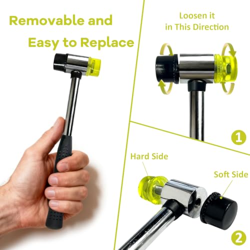 Small Rubber Mallet Hammer for Crafts- Small Rubber Hammer, Mini Mallet for Jewelry, Leather, Crafts, Woodworking, DIY, Furniture Assembly, etc. - size: 30mm