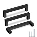Goldenwarm 30 Pack 5“ Black Kitchen Cabinet Handles Drawer Pulls - size: 5in Hole Centers
