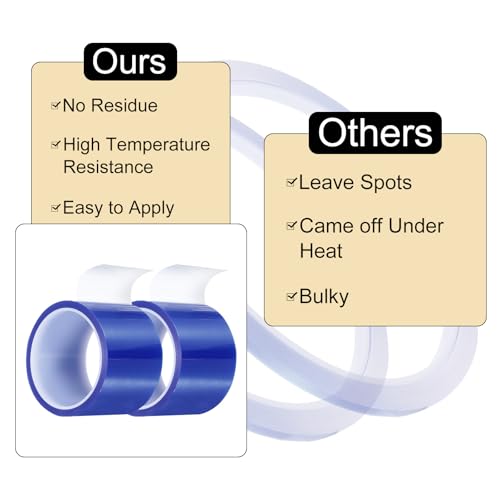 uxcell Blue Heat Tape, 1 Roll 100mmx33m 108ft High Temperature Heat Resistant Tape for Sublimation,Heat Vinyl Press,Heat Transfer, Circuit Board, No Residue - color: Blue, size: 100mmx33m