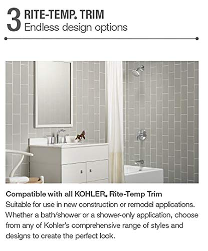 KOHLER 8304-K-NA Rite-Temp Pressure-Balancing Valve Body and Cartridge Kit, Shower Valve System, 5.0 GPM, Simple Installation & Maintenance - style: 8304-K-NA
