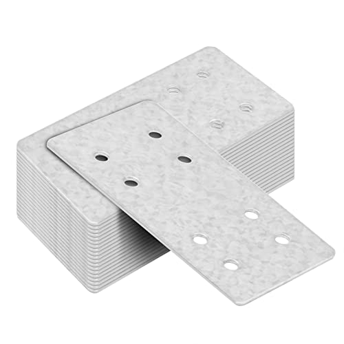 GBGS 20 Pack Flat Tie Plates,Mending Plate for Wood Splice Repair