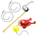 Honoson 4 Pcs 2 Inch Universal Toilet Flush Handle Replacement Kit, Red - color: Red