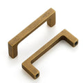 Ravinte Antique Brass Kitchen Cabinet Solid Handles,3 Inch,5 Pack - color: Antique Brass, size: 3 Inches Hole Center