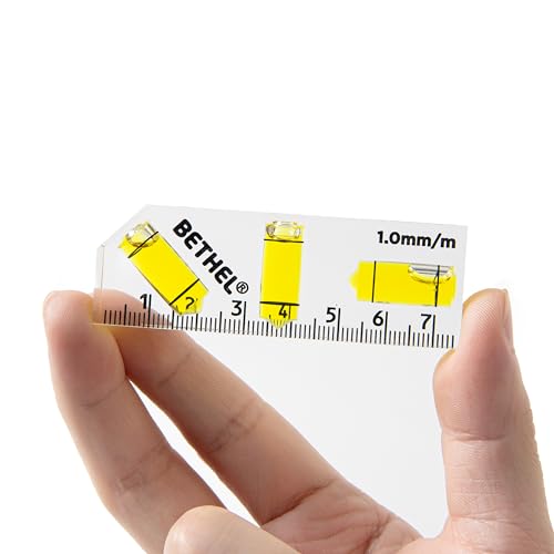 BETHEL Small Level Mini Bubble 90°/180° Magnetic Pocket SpiritLevel 4Inch | Shatterproof Cross Check Pocket Level Picture HangingLevels Tools for Machinist,Construction & Household - color: Yellow