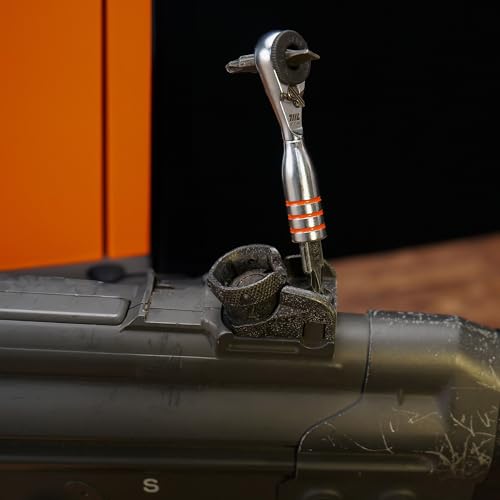 711L Mini Ratchet Wrench DUO - One of the World's Smallest 1/4" Ratchet Wrench For Tight Spaces - For Flat (32mm) and Standard (25mm) Double-ended Bit - style: Mini Ratchet DUO
