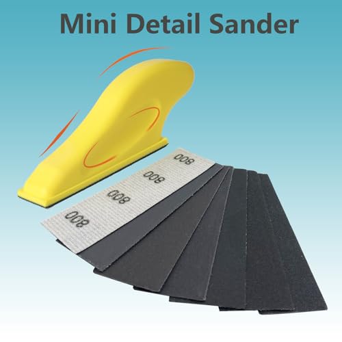 Micro Detail Sander Paper Kit 90 PCS Wet Dry Sandpaper (Grit 320 to 5000) - style: Grey(Grit 320-5000)