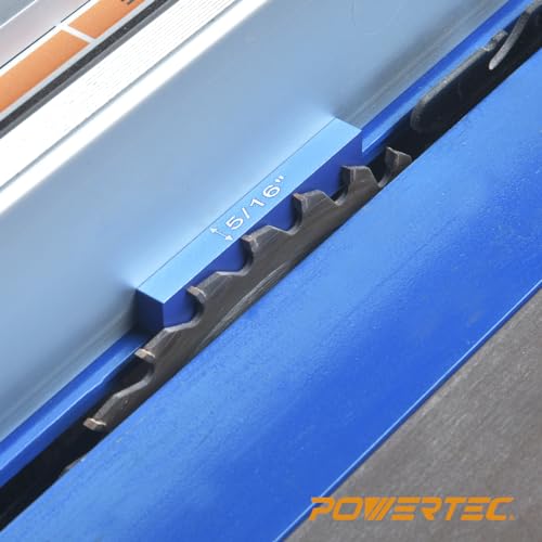 POWERTEC 72230 15pcs Setup Blocks Height Gauge Set & 16 x 24 Inch Steel Framing Square, Router Table Setup Bars for Router Bit/Table Saw Blade Height, Band Saw, Drill Press, Woodworking, Construction - size: Square & Router Table Setup Bars