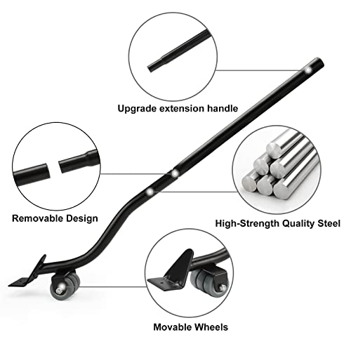 Furniture Moving Set for Hard Floor Surfaces, Move Heavy Furniture Quickly & Easily,(1 Lifter Tool & 4 Heightening Block) - size: Square