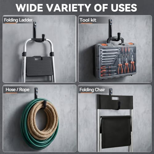 Garage Storage Hooks, Wall Mount Heavy Duty J Utility Hangers - size: 4.5Inch x 3.5Inch