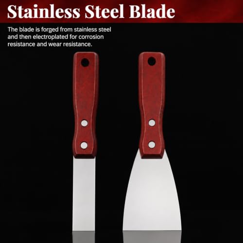 2PCS Small Putty Knife, Spackle Knife for Drywall, Spackling, Painting - size: 1inch+1inch