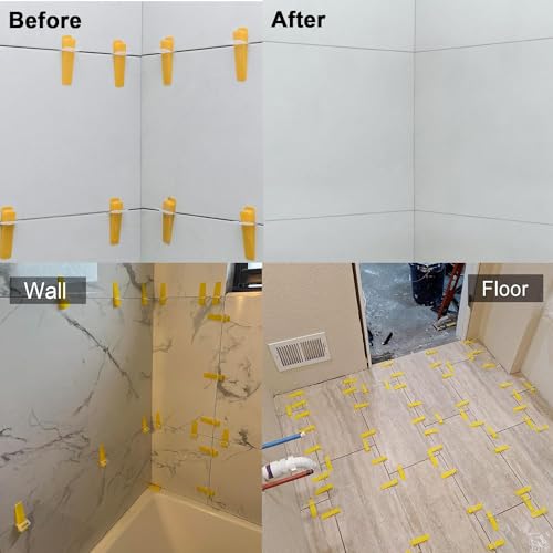 Tile Leveling System Clips 1/16" Tile Leveler Clips 1/16 tile spacer 1.5mm tile clips DIY Tile Leveler Spacers 2000 Pcs for Professional Ceramic Tile and Stone Installation - size: 1/16 1.5mm Tile Clips