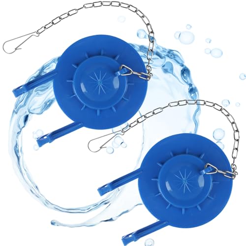 Universal Toilet Flapper Replacement 2 Inch - Compatible with Most American Standard Kohler Fluidmaster Toto Gerber Toilets Tank Water Saving Rubber Flush Valve Flapper with Stainless Chain Blue 2Pack - style: 2 inch-2 Pack