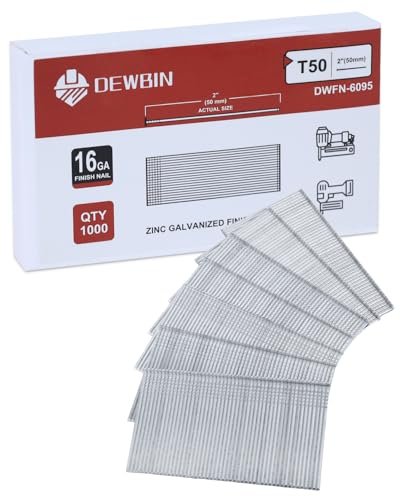 16 Gauge Finish Nails, 1000 Cts 2-Inch Galvanized 16GA Finish Nails, Small Straight Finishing Nail for Woodworking, Upholstery, and Framing Projects - size: 2-Inch