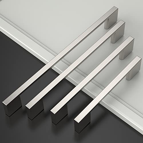 Amerdeco 10 Pack Brushed Satin Nickel Cabinet Pulls - 5 Inch(128MM) Hole Centers Kitchen Handles for Cabinets and Cupboards - ZH0060 - color: Brushed Satin Nickel, size: 5"/128mm Hole Center, style: 10 Pack