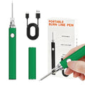 Rechargeable Wire Burning Kit, Digital Wire Burning Tool, Suitable for Bead Stringing, Leather Craftsmanship, Sewing, Weaving, Wax Carving, Wood Stamping (Green) - color: Green