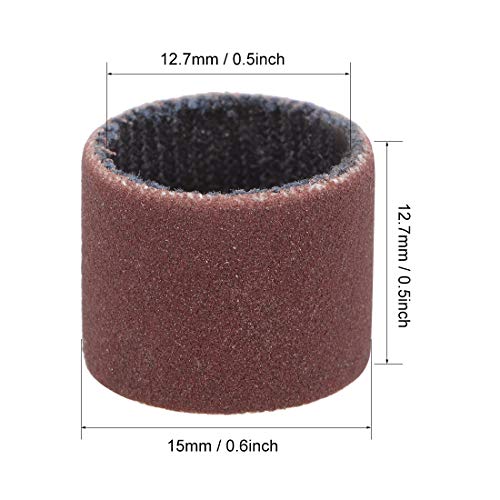 uxcell 1/2 Inch x 1/2 Inch Sanding Sleeves 600 Grits Sandpapers Band Drums 10 Pcs - size: 600 Grits