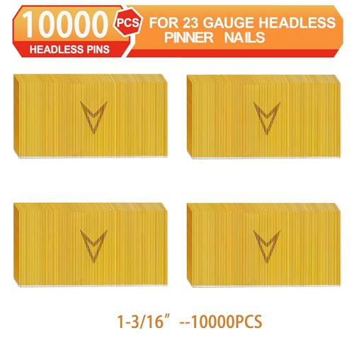 23 Gauge Pin Nails,Headless Pinner,1-3/16",10000pcs - size: 1-3/16"---10000pcs