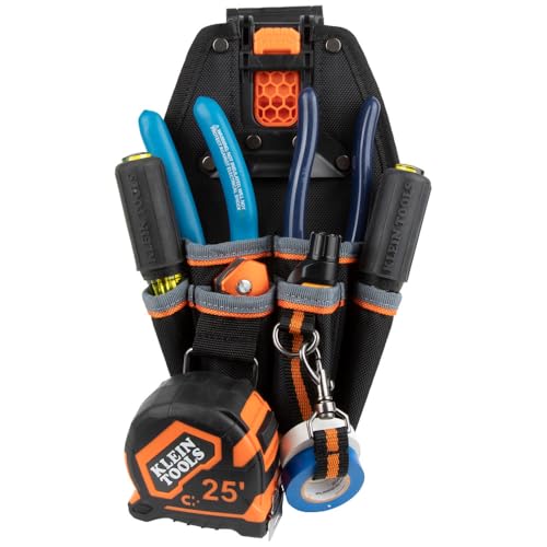 Klein Tools MODbox Tool Pouch, Electrician Bag, Quickly Attach and Release from Tool Belts and MODBox Rail System - size: 6-Pocket, style: 6-Pocket Pouch