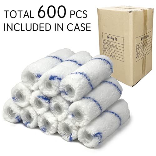 Allgala Paint Rollers 600 Pack Case Lot 4 Inch Mini 3/8" Nap Shedless Microfiber Paint Roller Cover - size: 4" Mini (Pack of 600)