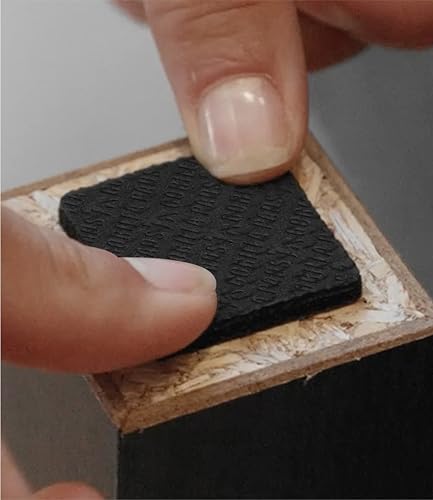 Slipstick GorillaPads CB150 Non Slip Furniture Pads/Rubber Grips (Set of 8) Self Adhesive Furniture Feet Floor Protectors, 1-1/2 inch Square, Black (Pack of 2) - size: 1-1/2" Square (Pack of 2)