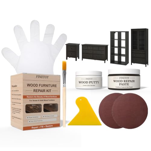 Wood Furniture Repair Kit (Black-Brown) for IKEA - color: Black-brown for Hemnes / Kallax / Bestå / Alex / Lagkapten / Lack / Micke