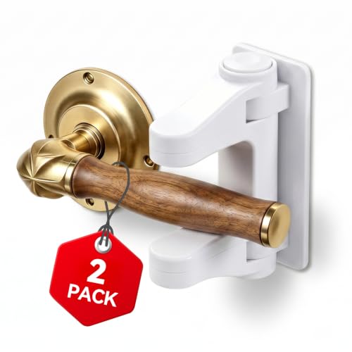 2 Pack Door Locks for Kids Safety, Childproof Door Lever Lock