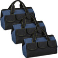 Sanwuta 3 Pack 18 Inch Tool Bags, Classic, Blue - color: Blue, size: 18 Inch, style: Classic