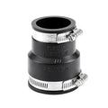 1 1/2" to 2" Flexible Pvc Pipe Coupling with Stainless Steel Clamp, Flexible Fitting for Connecting Cast Iron, Plastic and Copper Pipes, for Sewer and Drain Connections(Black) - size: 1 1/2" to 2"