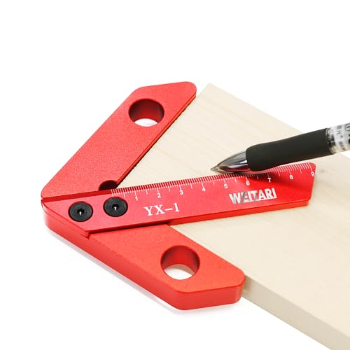 Center Measuring Tool,Center Finder, Line Gauge Center Finder, 45/90 Degree Right Angle Line Gauge Carpenter Ruler,Aluminum Alloy Woodworking Center Scribe Square Center Scribe 90mm - style: 90mm
