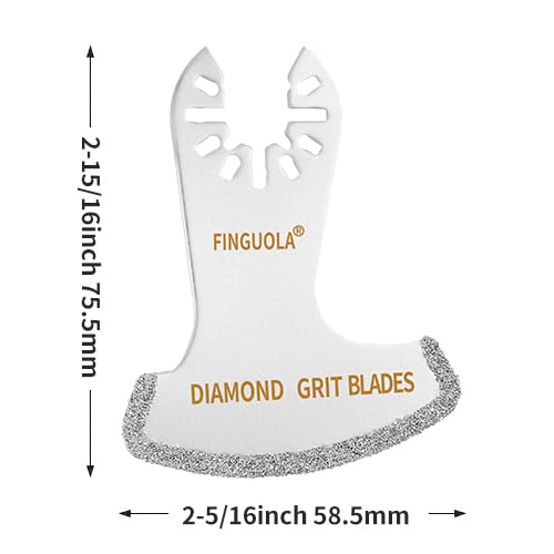 Oscillating Tool Blades, Diamond Carbide Multi Tool Blades for Grout Removal and Soft Tile Cut, Semi Circle Finger Segment Swing Grit Grout Oscillating Saw Blades (8PCS Swing Set) - color: 8PCS Swing Set