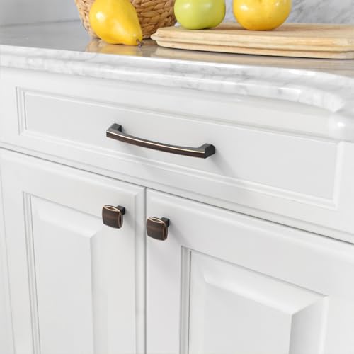 Amerdeco 10 Pack Oil Rubbed Bronze Cabinet Pulls 5 Inch(128MM) Hole Centers Kitchen Cabinet Handles Hardware Kitchen Handles for Cabinets Cupboard Handles Drawer Pulls ZH0032 - color: Oil Rubbed Bronze, size: 5"/128MM Hole Center