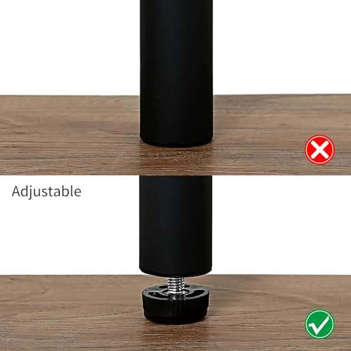 Furniture Legs 4 Inch, Sofa Legs for Cabinet Couch Shelves Table,Set of 4, Black, 4" Hx2 W