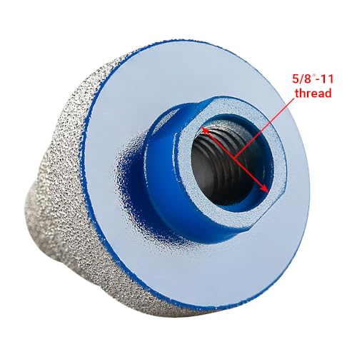 LOZLIN 20/35/55mm Dry Wet Diamond Hole Saw,Vacuum Brazed Step Drill Bit 5/8-11 Thread Anti Chip Hole Opener for Tile Porcelain Granite Marble Quartz Stone Drilling for Angle Grinder