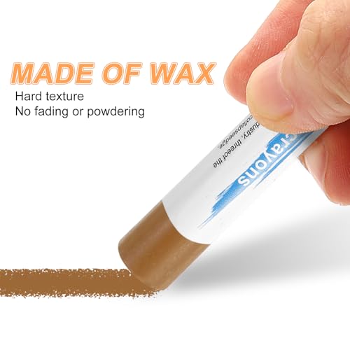 HARFINGTON 5pcs Wood Filler Sticks Wooden Wax Touch Up Furniture Repair Crayons for Scratch Hole Wood, Golden Grain - color: Golden Grain