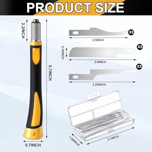 Honoson Mini Hobby Saw with 9 Razor Blades for Miniatures,Yellow,Style 2 - color: Yellow, style: Style 2