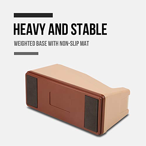 Lichamp Desktop Tape Dispenser Holder with Large 3 inch Core for Masking, Heat Transfer, Painters, Freezer and Kitchen Tape - size: 8 x 3 x 3.8 inches