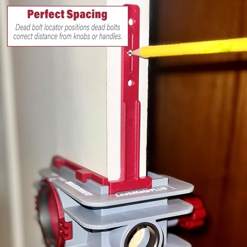 Milescraft 1338 Lock Mate PLUS – Self Clamping, Professional Door Lock Installation Kit, Door Lock Jig for Wood/Metal Doors with 1-3/8” and 1-3/4” Thickness. Bi-Metal Cobalt Hole Saws Included