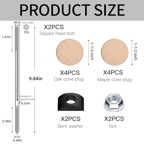 2 Set Newel Post Mounting Kit — Heavy-Duty Fastener Anchors Securely to Wood or Concrete Floor, Professional Installation for Residential & Commercial Staircase